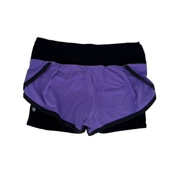 Lululemon Run Speed Squad Short Power Purple/Black SIZE 6, W7407S - Picture 3 of 9
